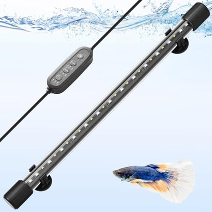 18.9in Submersible Aquarium LED Light, 24/7 Mode Aquarium Lights with Full Spectrum RGBW LEDs, IP68 Waterproof Fish Tank Light with Dimming, Timming and Color Adjustable - style: 18.9inch