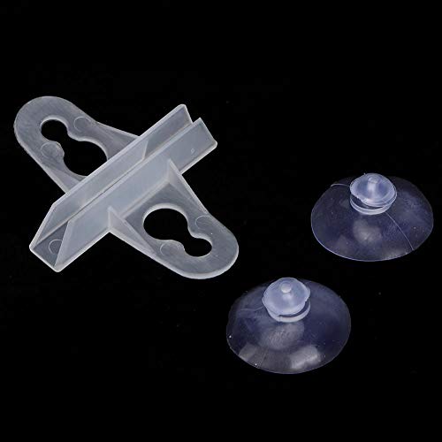 Zerodis 40 Pcs Aquarium Separation Clip, PVC Fish Suction Cup Separating Board Divider Support Clip with 80 Suction Cup Fish Isolation Divider (White)