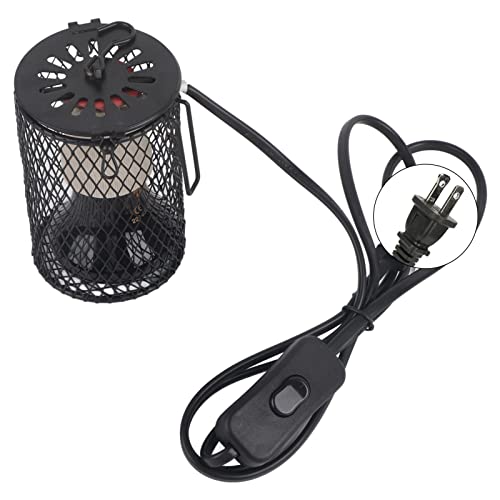 Tbest Heat Lamp for Reptiles,Bird Cage Heater Reptile Nano,Chicken Coop Heater,Safer Than Brooder Lamps 100W Infrared Ceramic Emitter Heat Light Bulb Lamp Pet Reptile Brooder(Black) - color: Black
