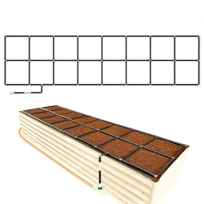 Garden Grid 2x8 | Irrigation System for Garden Bed Watering | Pre-Assembled | 1-Min Setup Raised Bed Irrigation System; Full-Coverage, No Dry Spots; USA-Made; Lasts Years Longer Than Drip Kits, 22.5x88" - size: 2x8, style: Standard