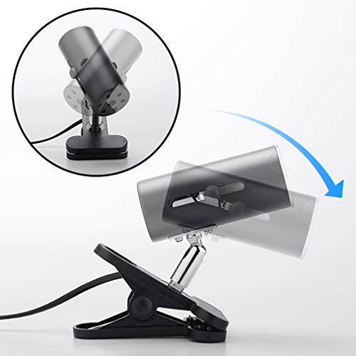 Superdream Reptile Lamp Fixture Holder, Adjustable Stand Socket for Pet Brooder Lizard Turtle Snake Aquarium Habitat Heat Lamps (Black) - color: Black