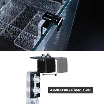 Adjustable Turtle Basking Platform, 16-19 Inch Wide, Slip-Resistant Ramp, Acrylic, Transparent, Ideal for Turtle Tank Accessories - size: L