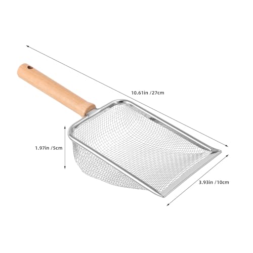 Reptile Litter Scoop, Poop Waste Scoop for Snakes, Turtles, Lizards, and Small Animals, Easy Clean Poop Shovel, Cat and Hamster Litter Removal,Hole Dia. 3.8x3.8mm