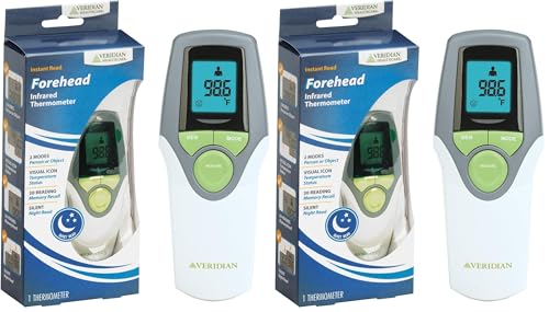 Infrared Thermometer | Forehead Measurements | 1-Second Readout | Hygienic Non-Contact | Whole Family Care | 3-Year Warranty (Pack of 2) - size: 1 Count (Pack of 2)