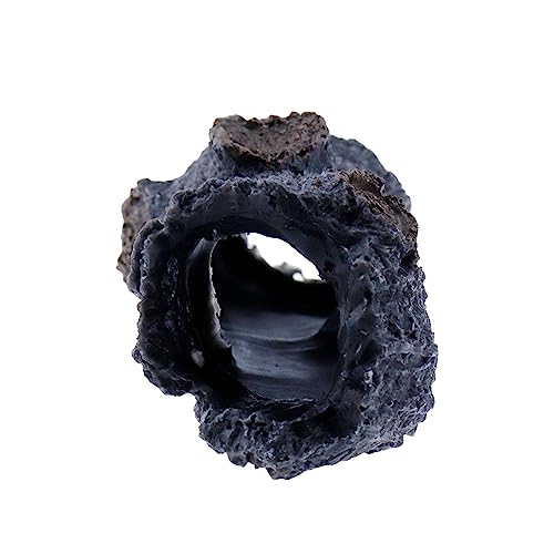 Wealrit Resin Tree Stump, Hollow Log, Aquarium Landscape Decoration | Aquarium Fish Hideout Ornament,Caves & Hides Driftwood Shelter for Fish,Reptiles, Natural Resin Reptiles Design