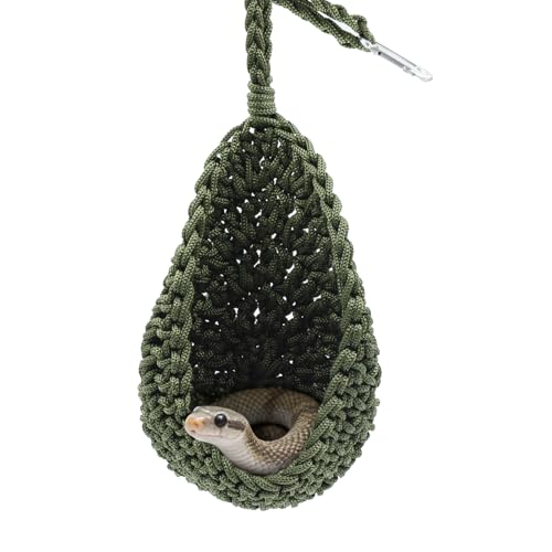Snake Tank Accessories, Hanging Nylon Woven Hammock for Reptile, Habitat Enrichment Accessories for Snake, Gecko and Other Small Animals