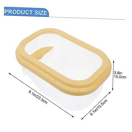 Toyvian Turtle Container Terrace Tortoise Habitat Tank for Aquatic Creatures for Crabs Turtles and Small Fish Convenient Cleaning and Climbing Ramp Design Small - color: Khaki