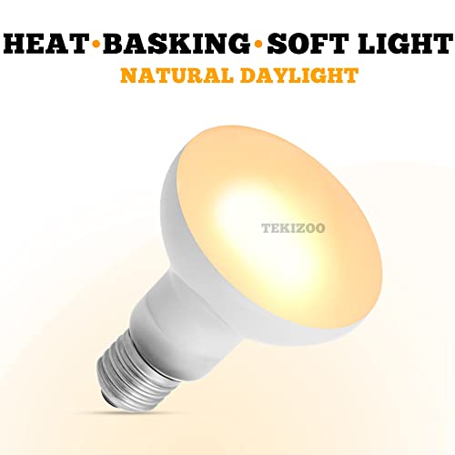 Heat Lamp Bulbs Reptile Basking Light Spot Daylight for Bearded Dragon,Lizard,Tortoise,Amphibian 100W(2 Pack)