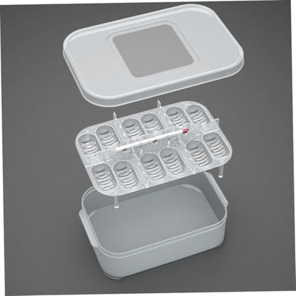 Reptile Incubation Box Reptile Incubator Egg Tray Hatching Box with 12 Grids for Turtle Gecko Lizards Mane