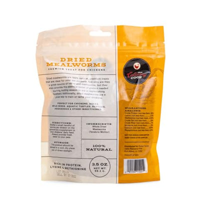 Fluker's Culinary Coop Premium Chicken Treats, Mealworms 3.5 oz, High Protein Worm, Nutritious Treat - size: 3.5 Ounce (Pack of 1)
