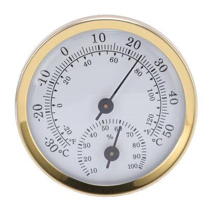 LiebeWH Indoor Thermometer Hygrometer, Aluminum Alloy Digital Humidity Monitor with Double Scale Display for Greenhouse Reptile Terrarium Home Refrigerator