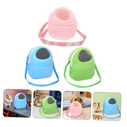Toddmomy 3pcs Small Pet Carrier Backpack Set – Breathable Portable Hamster Travel Bag with Mesh Window – Lightweight Rabbit, Squirrel, Chinchilla Carrier for Outdoor Use