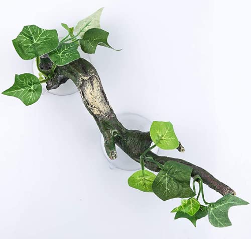 Resin Reptiles Branch for Terrarium | Crested Gecko Tank, Arboreal Cage Decoration, For Tree Frog Gecko Lizard Snake Anole, Climbing