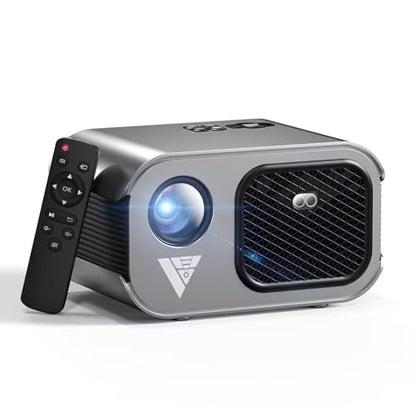 Home Projector with WiFi and Bluetooth, Native 1080P, 4K Support, Portable Smart Projector, Mirror Screen, Compatible with Android, iOS SmartPhone/PC/PS5/TV Stick for Home Movies