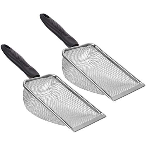 2pcs Reptile Litter Shovels for Easy Waste Cleanup Turtles Lizards Snakes and Frogs Durable Fine Mesh Scoop for Pet Terrariums