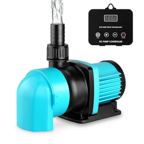 1850GPH Aquarium Return pump with LCD display controller, 55W DC 24V aquarium pump for saltwater freshwater aquarium,fish tank,sump,20 speeds ECO Quiet Submersible and inline pump. - style: 1850GPH 55W