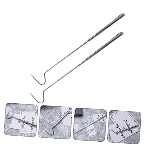 Kisangel 2pcs Heavy Duty Snake Grabbers Reptile Catching Tool Sturdy Telescopic Snake Hook for Plumbers Comfort Grip
