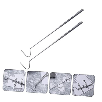 Kisangel 2pcs Heavy Duty Snake Grabbers Reptile Catching Tool Sturdy Telescopic Snake Hook for Plumbers Comfort Grip