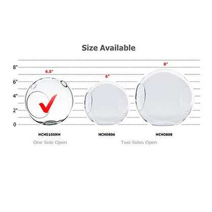 WGV Planter Terrarium Bulk, Width 6" Height 6.5", Clear Globe Glass Vase Container Orb with Two Side Opening, DIY Air Planter, Votive Candle Holder for Decor, 6 Pieces - size: Double Opening Orb