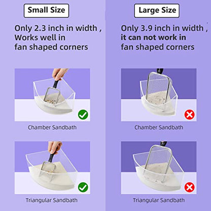 Niteangel Hamster Sand Bath Scoop: Can Removes Clump Waste Keeps Clean Sand | Built to Last for Deeper Hygienic Clean - Stainless Steel Fine Mesh Sand Sifter for Niteangel Sandbath & Fine Sand