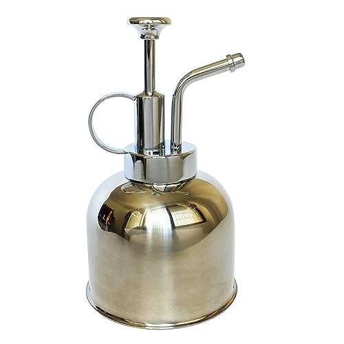 Stainless Steel Plant Sprayer, Small Watering Can for Indoor Potted Plants - color: 10oz/Gloss Silver