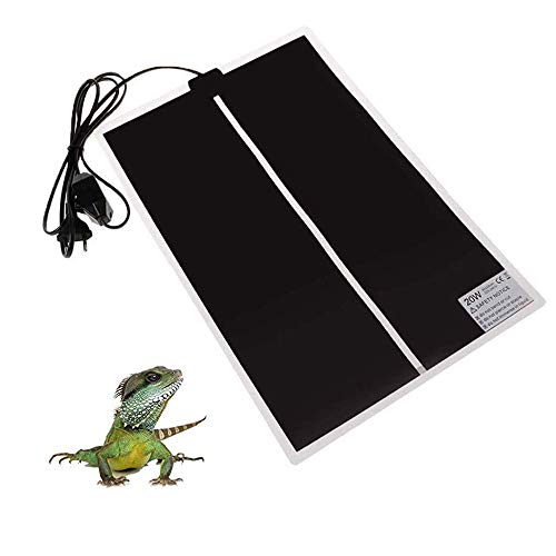 KABASI Reptile Heating Pad with Temperature Control, 20W 16.5x11inch | Under Tank Terrarium Waterproof Reptile Heat Mat, Adjustable Reptile Heat Mat for Turtle, Tortoise, Snakes, Lizard, Gecko - color: 20W-16.5x11 in