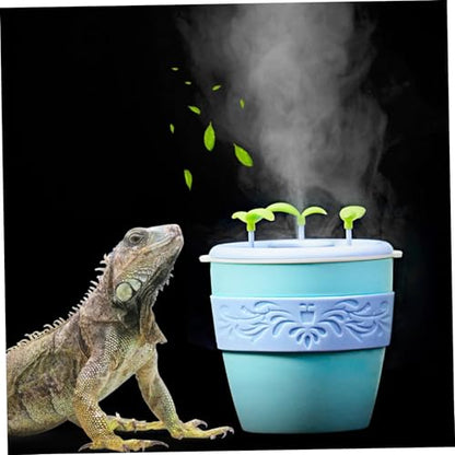 Reptile Humidifier Fogger USB 200ml Auto Shut-Off Reptile Fogger with Cute Design Quiet Cool Mist Maker for Lizard Snake Tortoise Humidifier.-