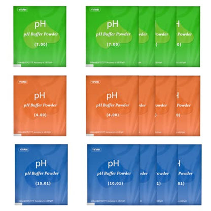 15 Pack PH Calibration Powder, PH Tester Calibration Kit | 5 Each for PH 4.00, PH 7.00 and PH 10.01 Calibration Buffer Powder for PH Meters - color: RED