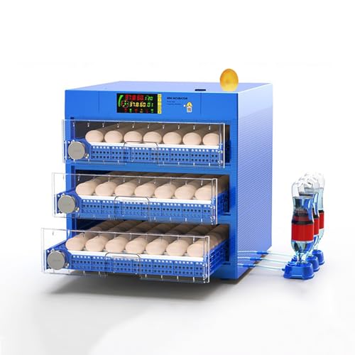 Automatic Eggs Incubator, Large Incubators for Hatching Eggs | Automatic Egg Turning & Temperature Control, Poultry Hatcher Machine for Chicken Duck Goose Quail Bird (192 Eggs)