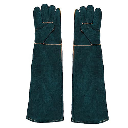 Animal Handling AntiBite Gloves for Dog Training Reptile Snake Handlers ScratchProof Bite Resistant Gloves with Reinforced Palm and Cotton Lining (L) - size: L