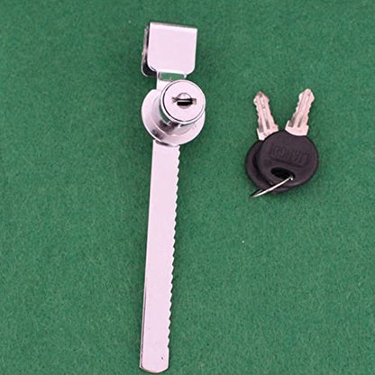 Cabinet Locks,Drawer Lock,Mailbox Lock,Stainless Steel Vivarium Terrarium Showcase Display Cabinet Sliding Glass Door Window Lock with 2 Keys