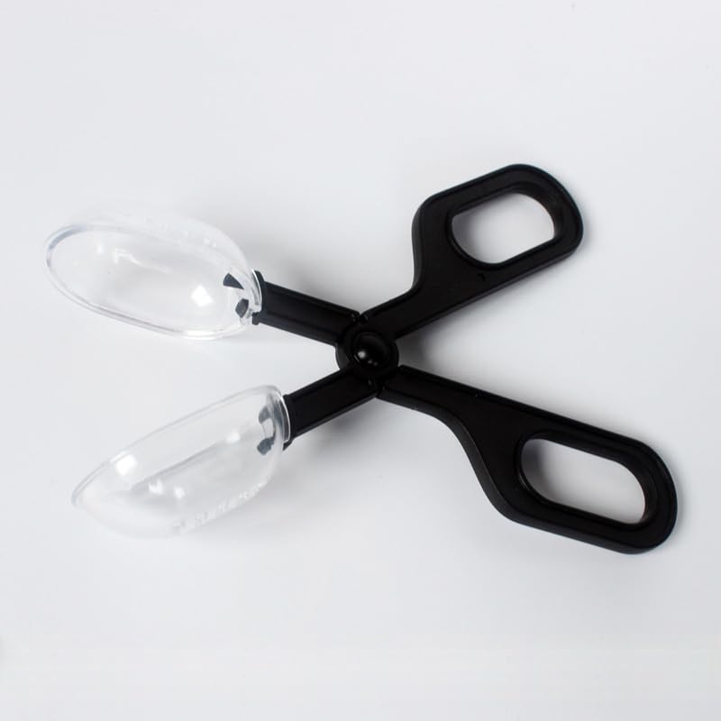 Feeding Clamp 2Pcs Reptile Poop Scoop Cleaning Clip Tool for Hamster Spider Cricket Gecko Lizard Bearded Dragon