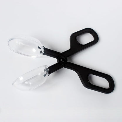 Feeding Clamp 2Pcs Reptile Poop Scoop Cleaning Clip Tool for Hamster Spider Cricket Gecko Lizard Bearded Dragon