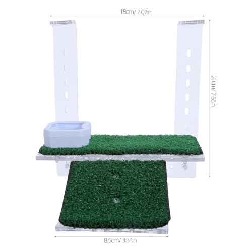 Turtle Climbing Dock with Hanging Hook, Resting Platform Basking Ramp for Small Animals, Above Tank Sunbathing Resting Area for Aquatic Tanks Small Reptiles