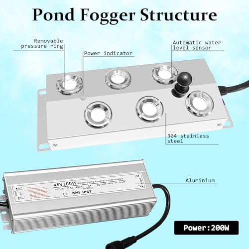 Ultrasonic Fogger 6 Head Ultrasonic Mist Maker,5000ml/H 200W Fogger | 6 Head Ultrasonic Fogger Mist Maker,6 Head Ultrasonic Mist Maker fogger Ultrasonic Mister Fogger 6 Fogger Ultrasonic Fogger - color: 6 Head Ultrasonic Fogger