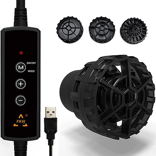 Mini Aquarium Pump Wave maker For Aquarium USB Power Connector 530GPH (2000L/H) Circulation Water Pump 5W DC 5V With Magnetic DC Powerhead For Tanks Up to 14 Inches And 5 10 20 Gallons Fish Tank