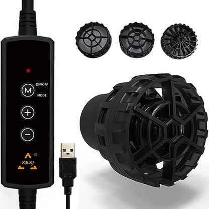 Mini Aquarium Pump Wave maker For Aquarium USB Power Connector 530GPH (2000L/H) Circulation Water Pump 5W DC 5V With Magnetic DC Powerhead For Tanks Up to 14 Inches And 5 10 20 Gallons Fish Tank