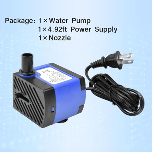 CONQUERALL Submersible Pond Pump 47GPH Ultra Quiet 3W Water Changer for Small Water Features - color: 47gph-3w, size: 1PC