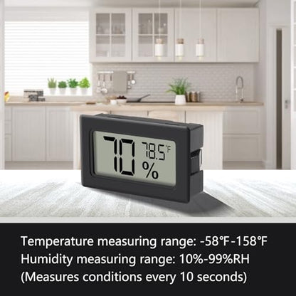 12 Pack Mini Hygrometer Indoor Humidity Meter Hygrometer Thermometers Humidity Meters Gauge Hygrometer Mini Digital Thermometer Hygrometer with Fahrenheit (℉) for Humidors, Greenhouse, Garden - color: 12PCS