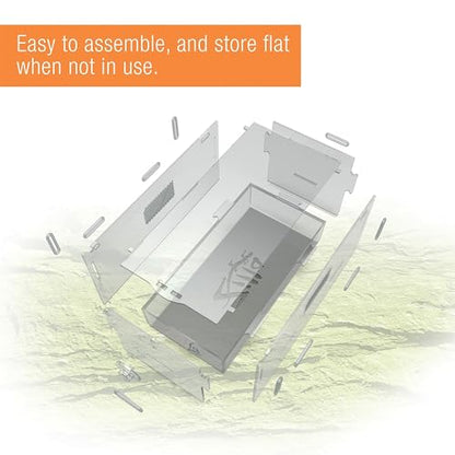 Zilla Micro Habitat Terrarium, Terrestrial, with Locking Latch, for Isopods, Spiders, Insects, Large - size: Large, style: Terrestrial