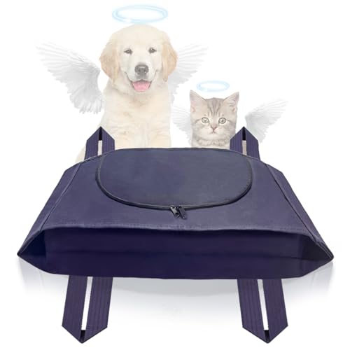Eco Friendly Pet Body Bag with Handle，Pet Burial Box for Every Breed Size， Animal Body Bag for Burial and Cremation (L)