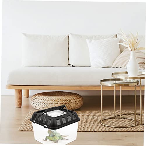 ORFOFE Reptile Breeding Box Handle Escape Turtle Transport Case Climbing PET Storage Container for Reptiles and Feeding