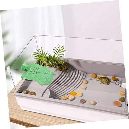 Turtle Basking Platform with Cup Tortoise Resting Terrace for Aquariums Easy Install Climbing Ramp for Reptiles Lightweight and Stable Design for Tanks
