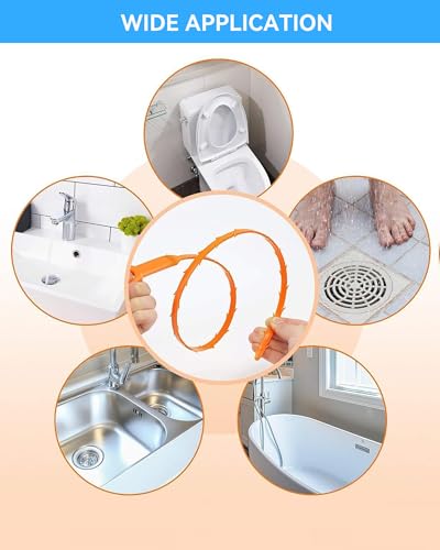 4-Piece Drain Cleaning Kit, 33-Inch 4-Claw Grabber & 20-Inch Hair Snakes | Deep-Clog Grabber • 3 Surface Hair Removers • Flexible And Reusable • For Sinks, Showers, Bathtubs And Kitchen Drains - style: 33 IN