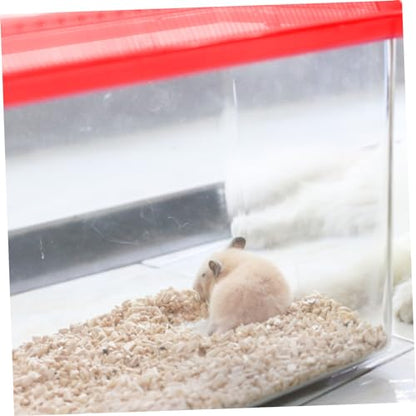 iplusmile Portable Transparent Turtle Feeding Box Compact Aquarium for and Reptiles Lightweight Habitat for Travel and for Turtles Snakes and Crabs - size: 13x9cm