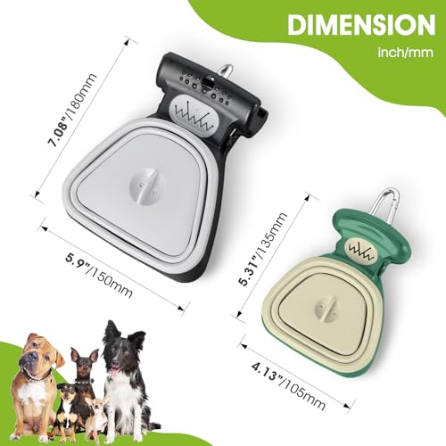 SUPERDESIGN Dog Pooper Scooper, Pooper Scooper for Small and Large Dogs, Dog Poop Scooper for Yard, Pooper Scooper with Bag Attachment and Leash Clip, Ideal for Walks, Travel and Camping (Large,Black) - color: Black, size: Large