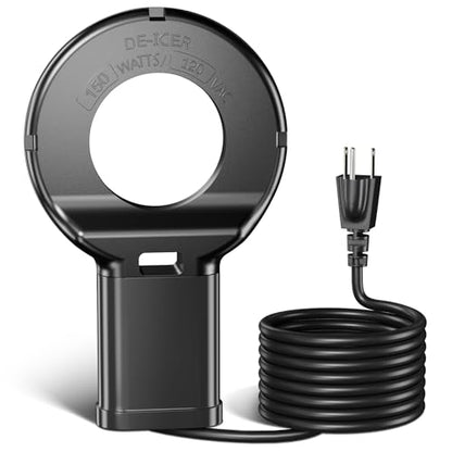 150W Submersible Cast Aluminum De-Icer – Thermostatic Chicken Water Heater for Livestock Tanks & Winter Bird Baths, Energy-Efficient Anti-Freeze Utility Heater, Black - size: 150W