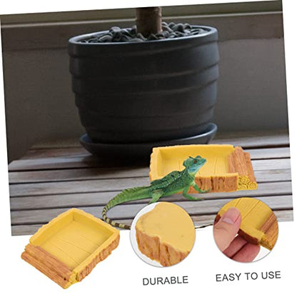 Abaodam Turtle Aquarium Kit Feeding Dish Lizard Terrarium Reptile Terrariums Pet Food Feeder Water Storage Container