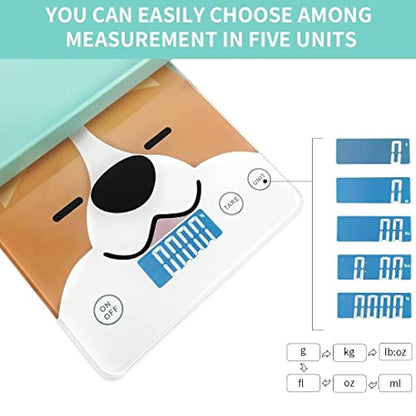 Cute Scale, Digital Pet Scale for Small Animal, Whelping Scale,Mini Precision Gram Weight Balance Scale, High Precision ±0.03oz,Blue,Suitable for Newborn Pets - color: Blue 1g