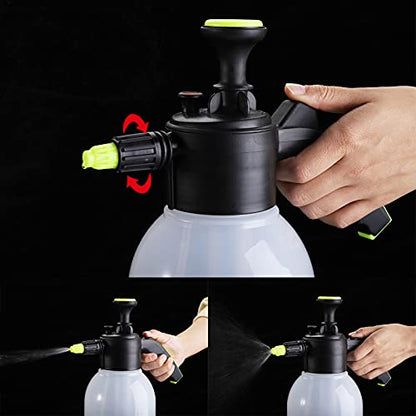 2 Pack 0.5 Gallon Hand held Garden Sprayer Pump Pressure Water Sprayers, Multi-Purpose Hand Sprayer for Lawn, Garden, Safety Valve Adjustable Nozzle